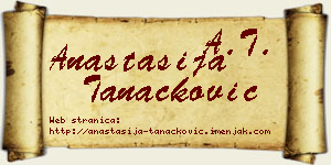 Anastasija Tanacković vizit kartica